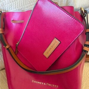 Dooney & Bourke Fuchsia Shoulder Bag Set